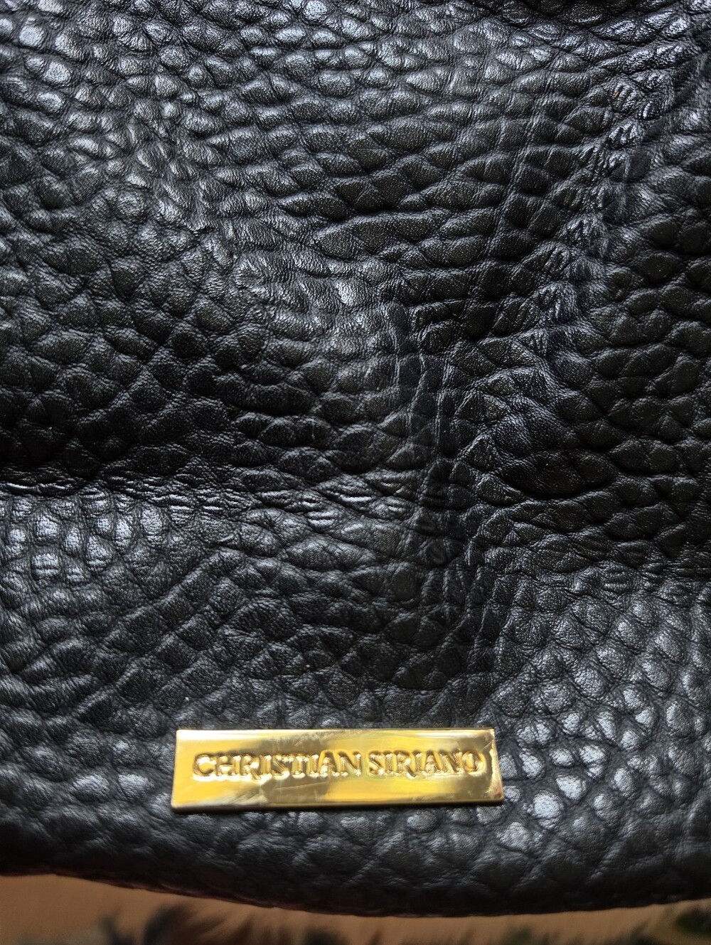 Y2K Christian Siriano for Payless Black Hobo Bag Gold Hardware Leopard - Picture 6 of 7
